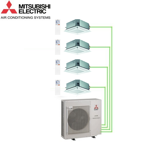 Aer Conditionat MULTISPLIT Caseta MITSUBISHI ELECTRIC 4X SLZ-KF25VA Inverter 4x9k BTU/h