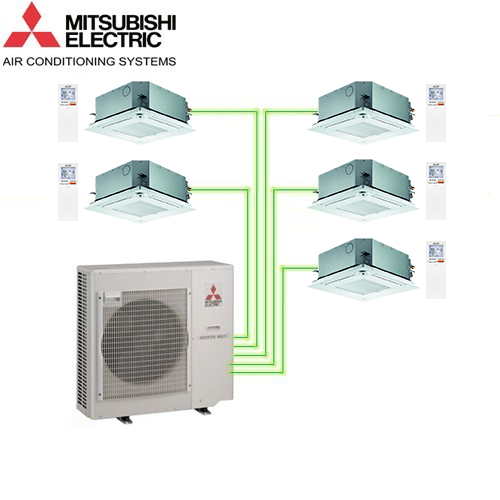 Aer Conditionat MULTISPLIT Caseta MITSUBISHI ELECTRIC 5x SLZ-KF25VA Inverter 5x9k BTU/h